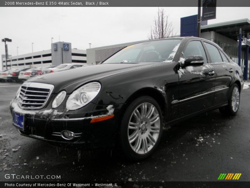 Black / Black 2008 Mercedes-Benz E 350 4Matic Sedan