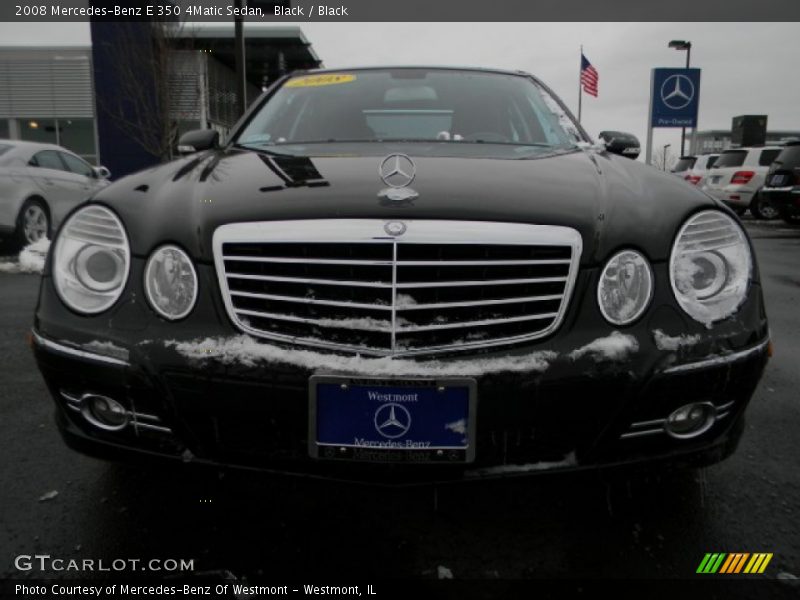 Black / Black 2008 Mercedes-Benz E 350 4Matic Sedan
