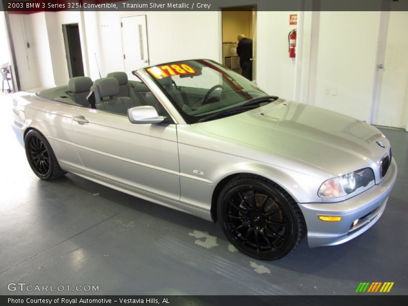 Titanium Silver Metallic / Grey 2003 BMW 3 Series 325i Convertible