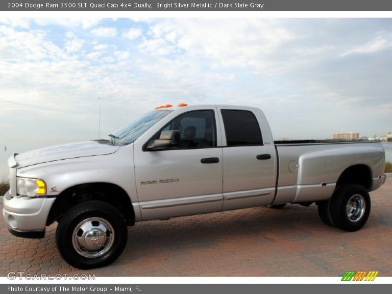 Bright Silver Metallic / Dark Slate Gray 2004 Dodge Ram 3500 SLT Quad Cab 4x4 Dually