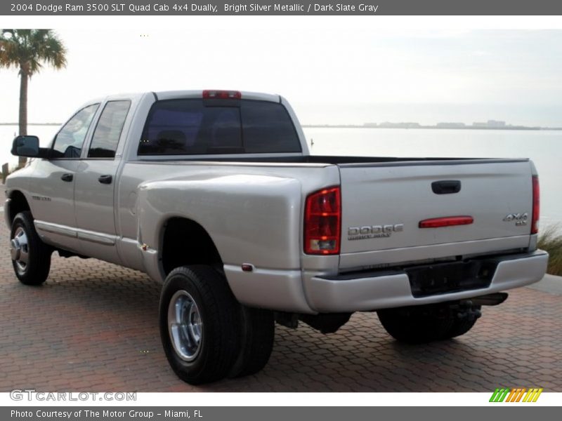 Bright Silver Metallic / Dark Slate Gray 2004 Dodge Ram 3500 SLT Quad Cab 4x4 Dually