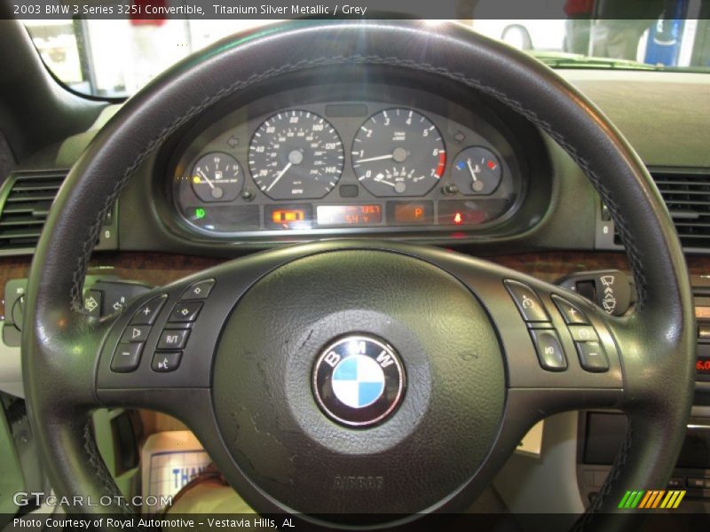 Titanium Silver Metallic / Grey 2003 BMW 3 Series 325i Convertible