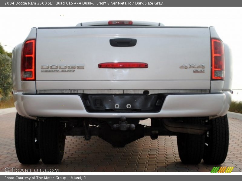 Bright Silver Metallic / Dark Slate Gray 2004 Dodge Ram 3500 SLT Quad Cab 4x4 Dually