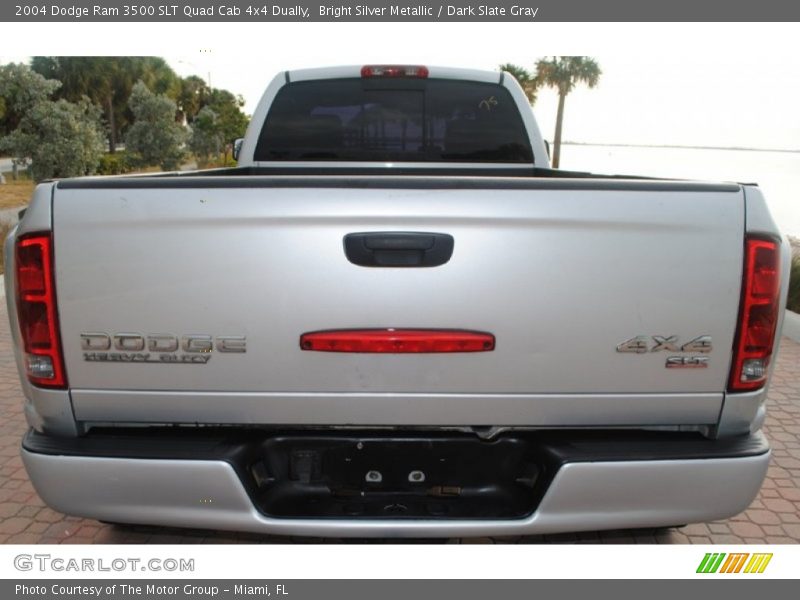 Bright Silver Metallic / Dark Slate Gray 2004 Dodge Ram 3500 SLT Quad Cab 4x4 Dually