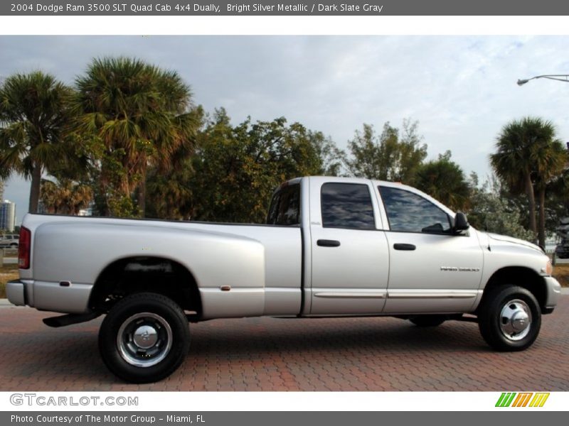 Bright Silver Metallic / Dark Slate Gray 2004 Dodge Ram 3500 SLT Quad Cab 4x4 Dually