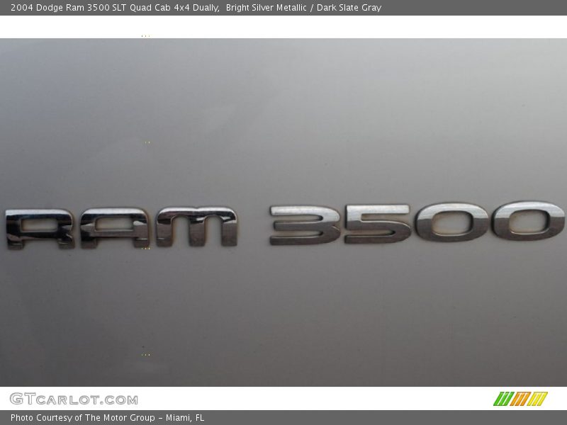 Bright Silver Metallic / Dark Slate Gray 2004 Dodge Ram 3500 SLT Quad Cab 4x4 Dually
