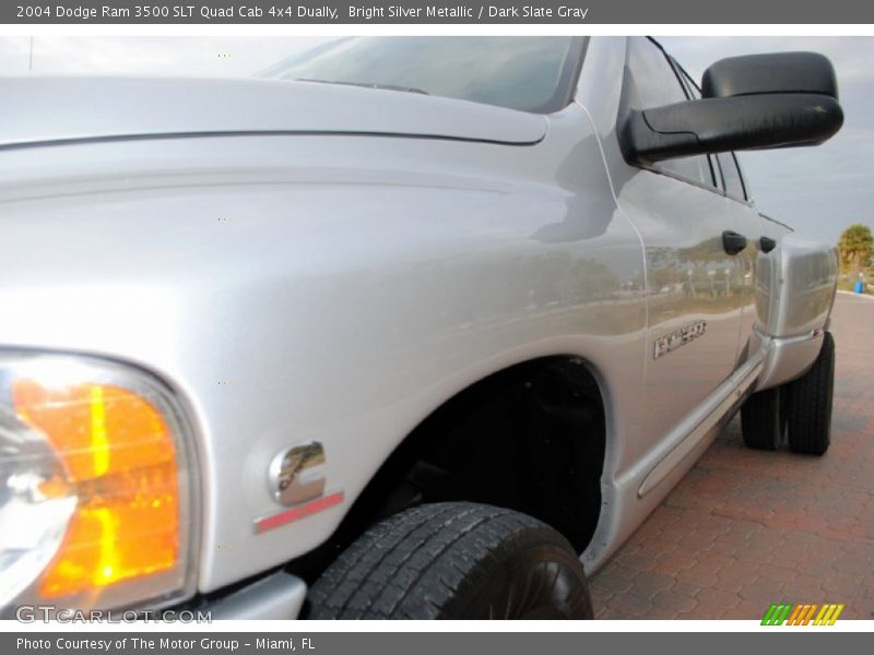 Bright Silver Metallic / Dark Slate Gray 2004 Dodge Ram 3500 SLT Quad Cab 4x4 Dually