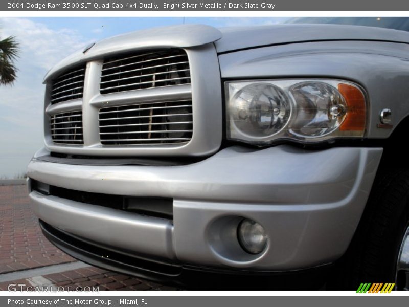 Bright Silver Metallic / Dark Slate Gray 2004 Dodge Ram 3500 SLT Quad Cab 4x4 Dually