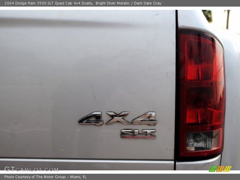 Bright Silver Metallic / Dark Slate Gray 2004 Dodge Ram 3500 SLT Quad Cab 4x4 Dually