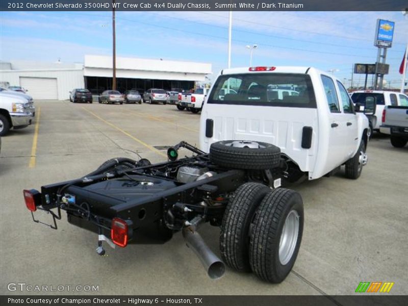 Summit White / Dark Titanium 2012 Chevrolet Silverado 3500HD WT Crew Cab 4x4 Dually Chassis