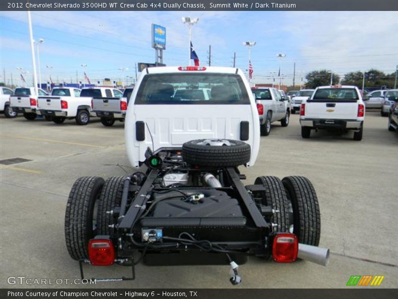 Summit White / Dark Titanium 2012 Chevrolet Silverado 3500HD WT Crew Cab 4x4 Dually Chassis