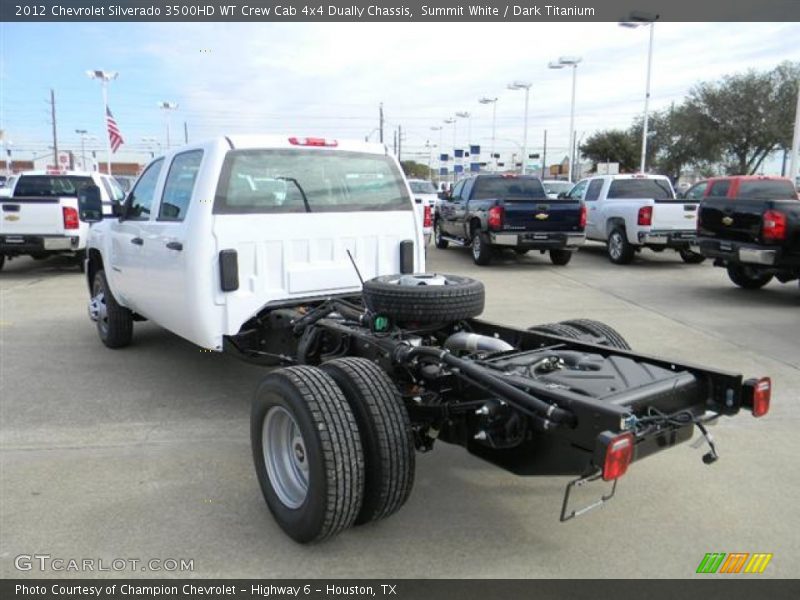 Summit White / Dark Titanium 2012 Chevrolet Silverado 3500HD WT Crew Cab 4x4 Dually Chassis