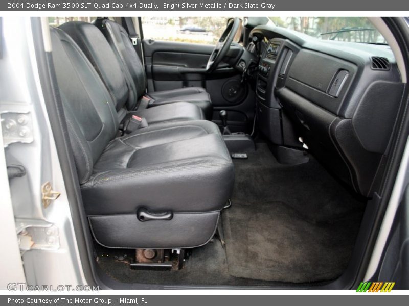 Bright Silver Metallic / Dark Slate Gray 2004 Dodge Ram 3500 SLT Quad Cab 4x4 Dually