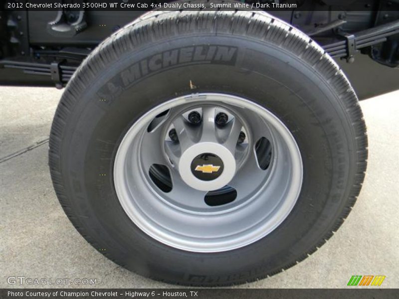 Summit White / Dark Titanium 2012 Chevrolet Silverado 3500HD WT Crew Cab 4x4 Dually Chassis