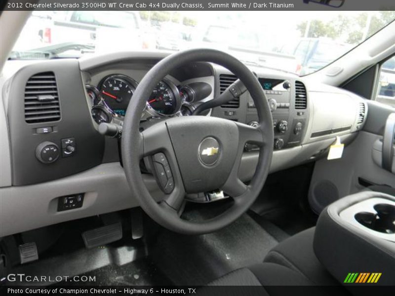 Summit White / Dark Titanium 2012 Chevrolet Silverado 3500HD WT Crew Cab 4x4 Dually Chassis