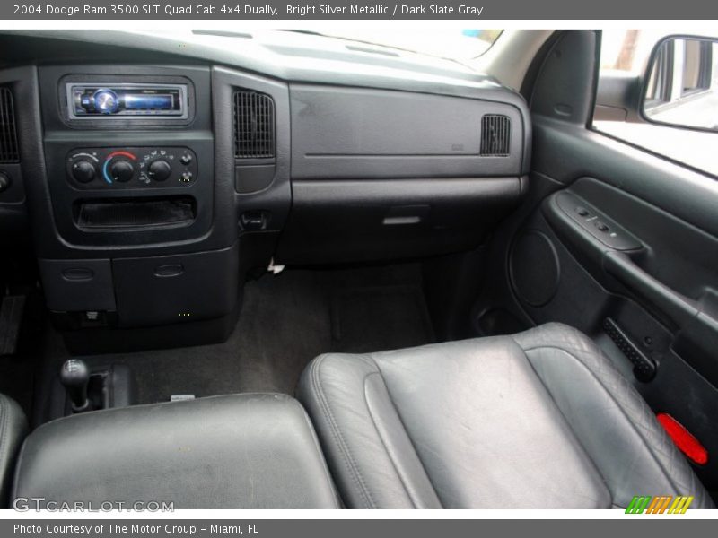 Bright Silver Metallic / Dark Slate Gray 2004 Dodge Ram 3500 SLT Quad Cab 4x4 Dually