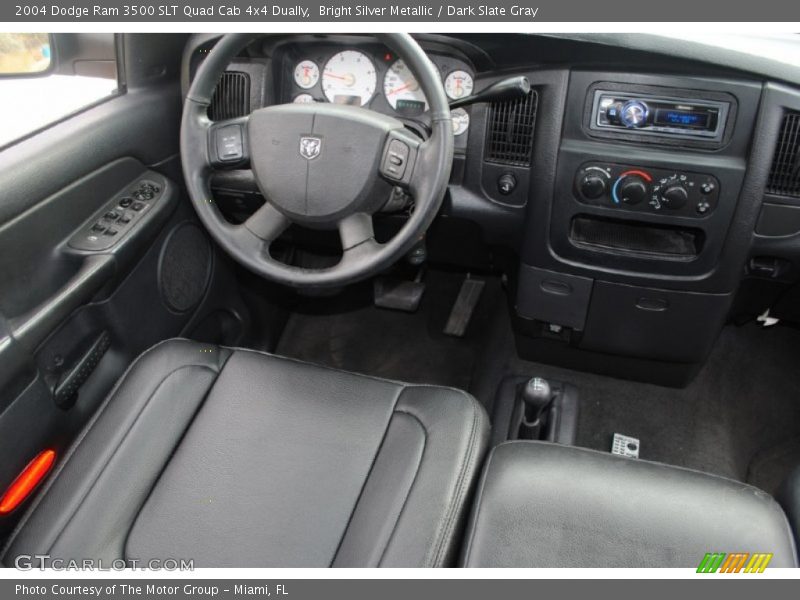 Bright Silver Metallic / Dark Slate Gray 2004 Dodge Ram 3500 SLT Quad Cab 4x4 Dually