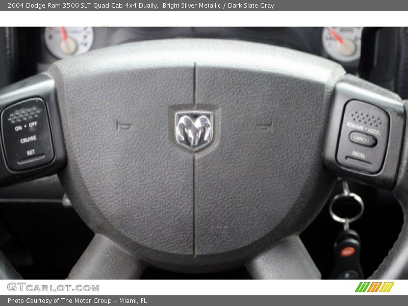Bright Silver Metallic / Dark Slate Gray 2004 Dodge Ram 3500 SLT Quad Cab 4x4 Dually
