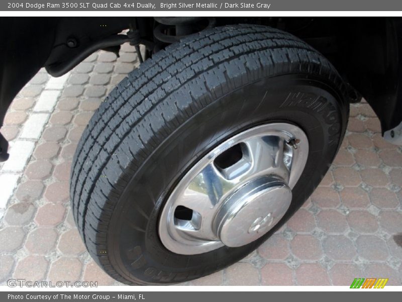 Bright Silver Metallic / Dark Slate Gray 2004 Dodge Ram 3500 SLT Quad Cab 4x4 Dually