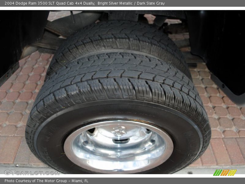 Bright Silver Metallic / Dark Slate Gray 2004 Dodge Ram 3500 SLT Quad Cab 4x4 Dually