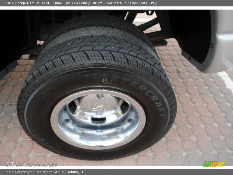 Bright Silver Metallic / Dark Slate Gray 2004 Dodge Ram 3500 SLT Quad Cab 4x4 Dually