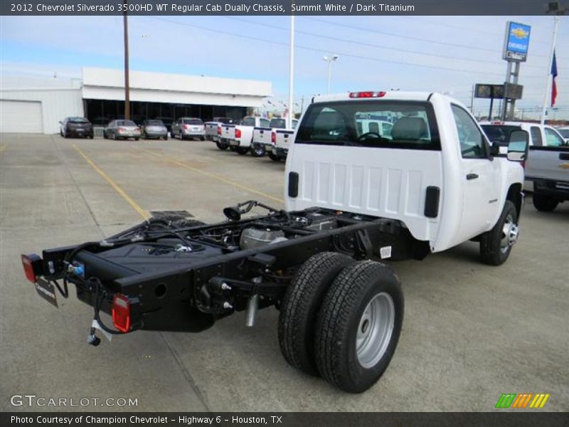 Summit White / Dark Titanium 2012 Chevrolet Silverado 3500HD WT Regular Cab Dually Chassis