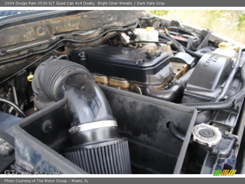 Bright Silver Metallic / Dark Slate Gray 2004 Dodge Ram 3500 SLT Quad Cab 4x4 Dually