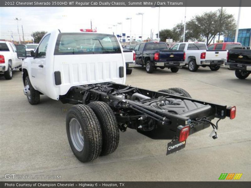 Summit White / Dark Titanium 2012 Chevrolet Silverado 3500HD WT Regular Cab Dually Chassis