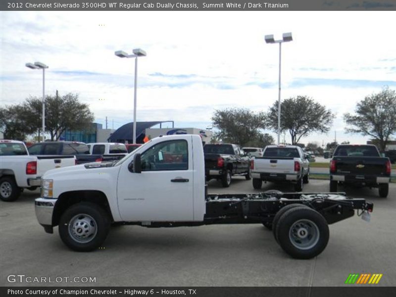 Summit White / Dark Titanium 2012 Chevrolet Silverado 3500HD WT Regular Cab Dually Chassis