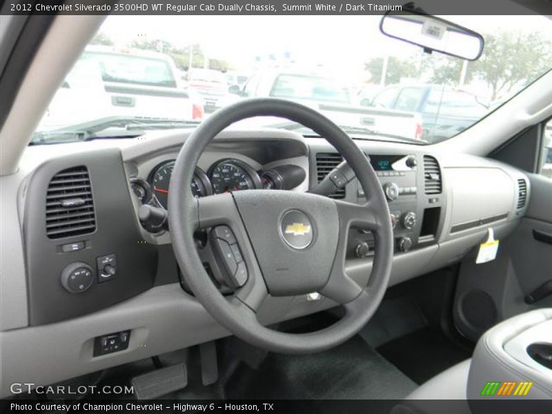 Summit White / Dark Titanium 2012 Chevrolet Silverado 3500HD WT Regular Cab Dually Chassis