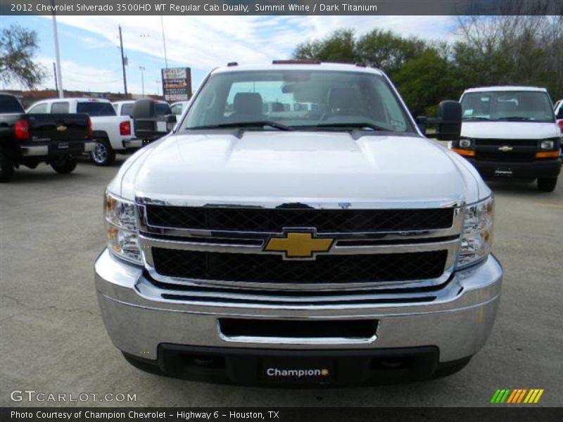 Summit White / Dark Titanium 2012 Chevrolet Silverado 3500HD WT Regular Cab Dually