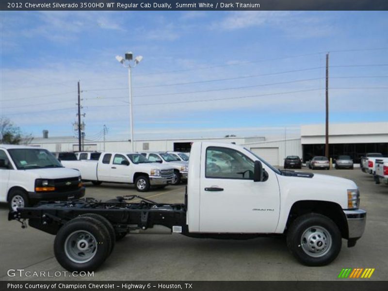 Summit White / Dark Titanium 2012 Chevrolet Silverado 3500HD WT Regular Cab Dually