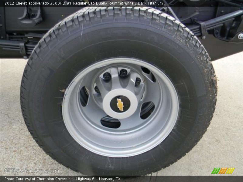 Summit White / Dark Titanium 2012 Chevrolet Silverado 3500HD WT Regular Cab Dually