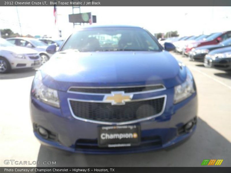 Blue Topaz Metallic / Jet Black 2012 Chevrolet Cruze LT