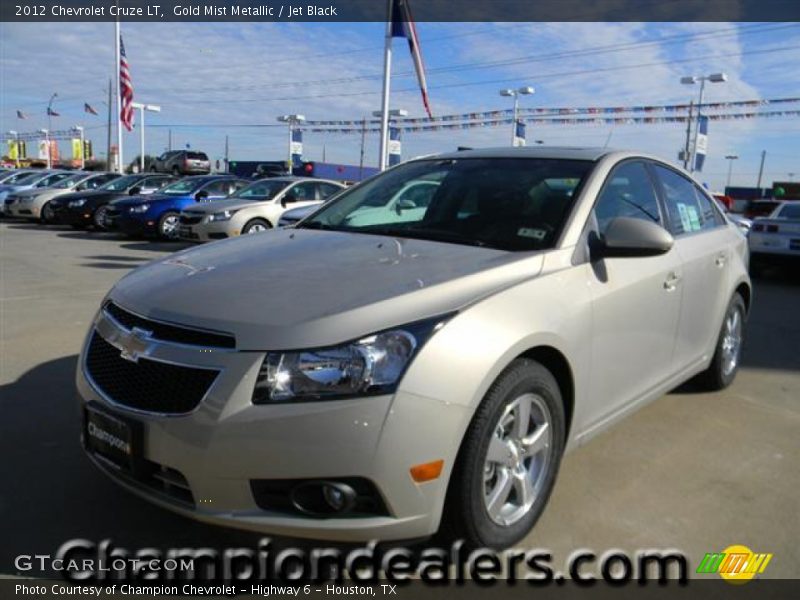 Gold Mist Metallic / Jet Black 2012 Chevrolet Cruze LT