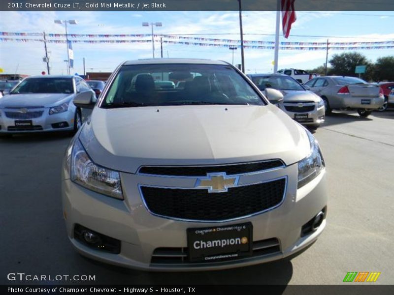 Gold Mist Metallic / Jet Black 2012 Chevrolet Cruze LT