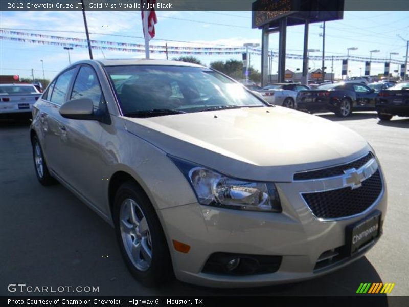 Gold Mist Metallic / Jet Black 2012 Chevrolet Cruze LT