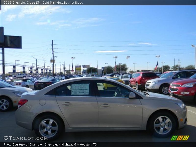 Gold Mist Metallic / Jet Black 2012 Chevrolet Cruze LT