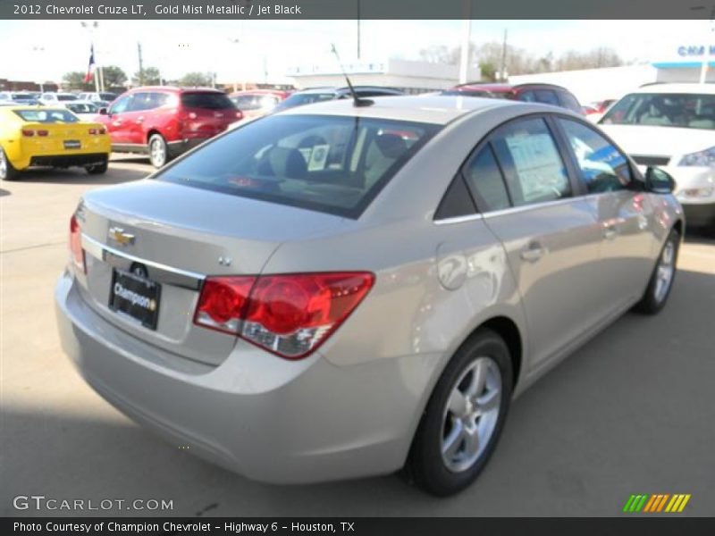 Gold Mist Metallic / Jet Black 2012 Chevrolet Cruze LT