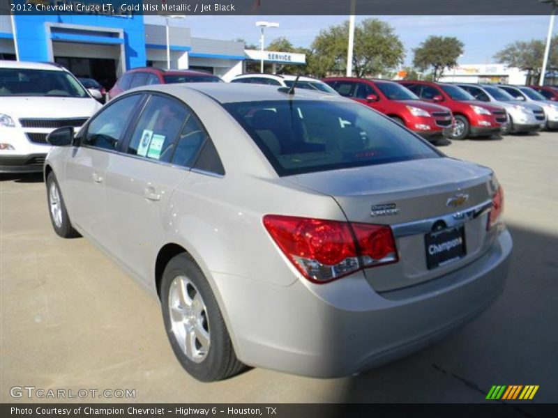 Gold Mist Metallic / Jet Black 2012 Chevrolet Cruze LT