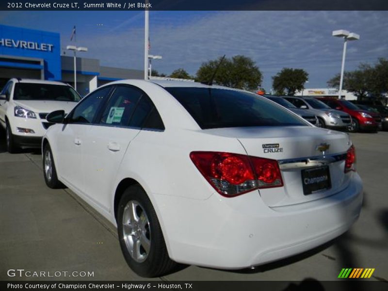 Summit White / Jet Black 2012 Chevrolet Cruze LT