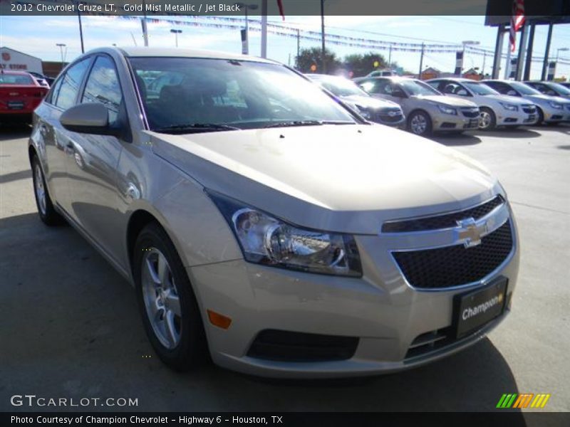 Gold Mist Metallic / Jet Black 2012 Chevrolet Cruze LT