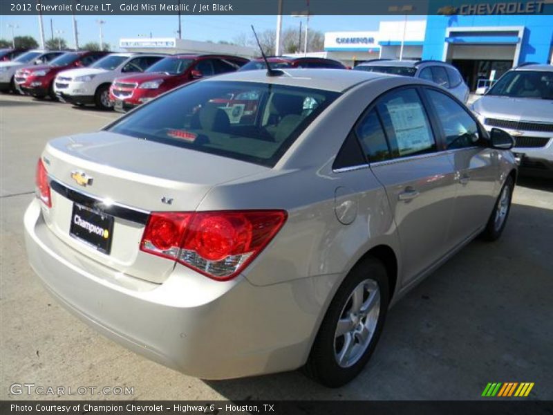 Gold Mist Metallic / Jet Black 2012 Chevrolet Cruze LT