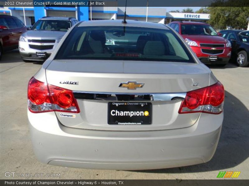 Gold Mist Metallic / Jet Black 2012 Chevrolet Cruze LT