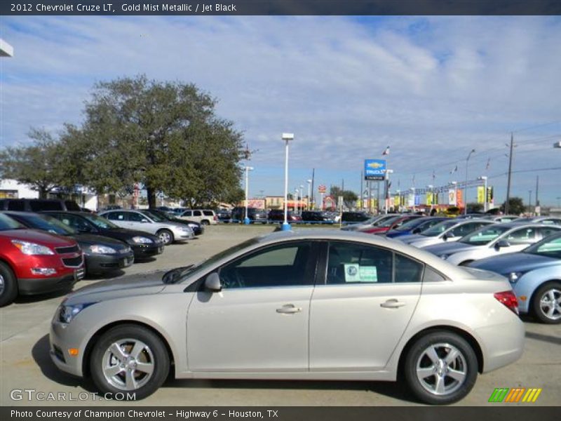 Gold Mist Metallic / Jet Black 2012 Chevrolet Cruze LT