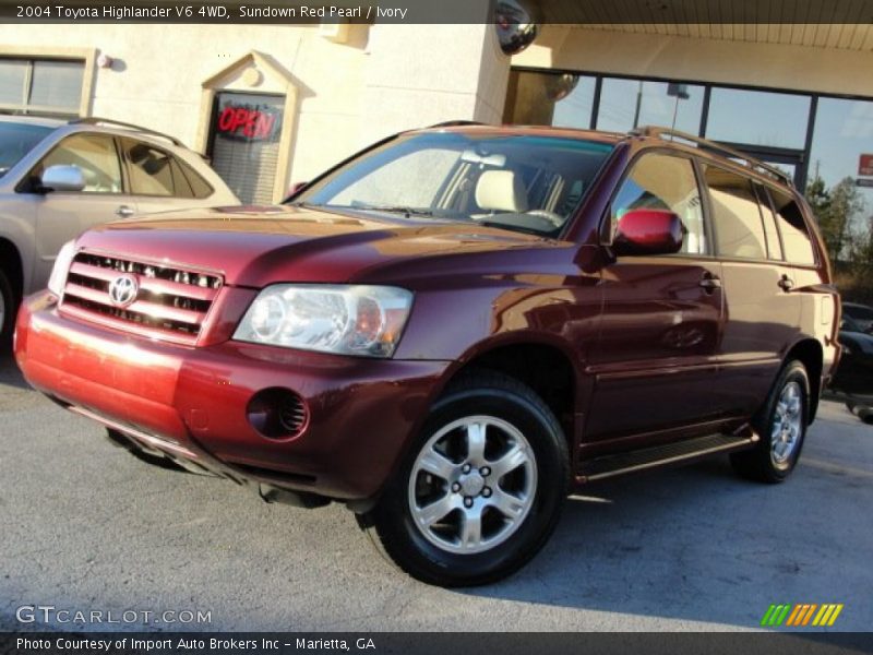 Sundown Red Pearl / Ivory 2004 Toyota Highlander V6 4WD