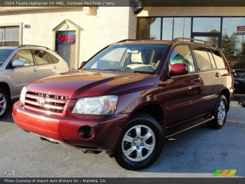 Sundown Red Pearl / Ivory 2004 Toyota Highlander V6 4WD