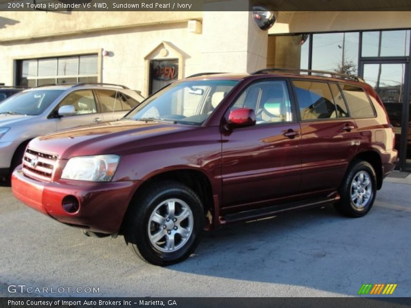 Sundown Red Pearl / Ivory 2004 Toyota Highlander V6 4WD