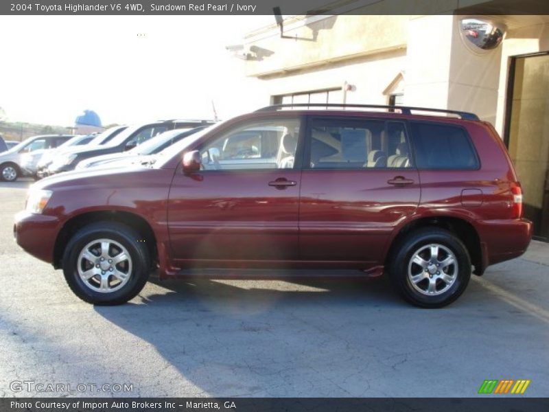 Sundown Red Pearl / Ivory 2004 Toyota Highlander V6 4WD