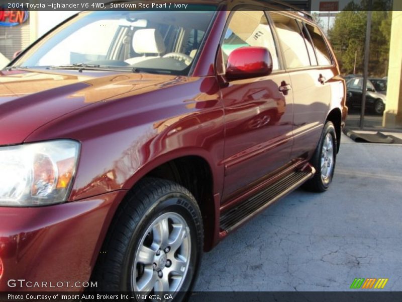 Sundown Red Pearl / Ivory 2004 Toyota Highlander V6 4WD